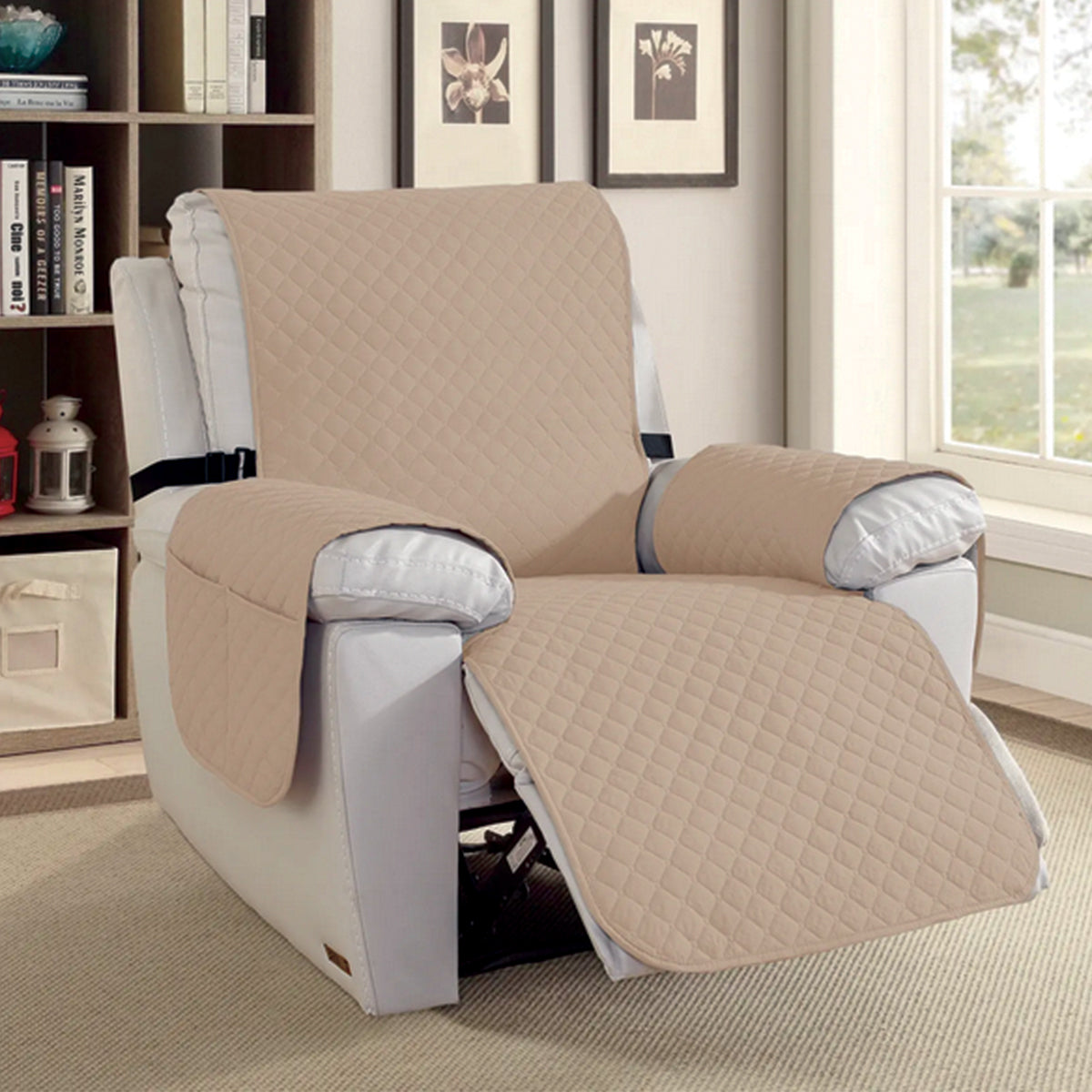 WATERPROOF RECLINER SOFA COVER WITH POCKET
