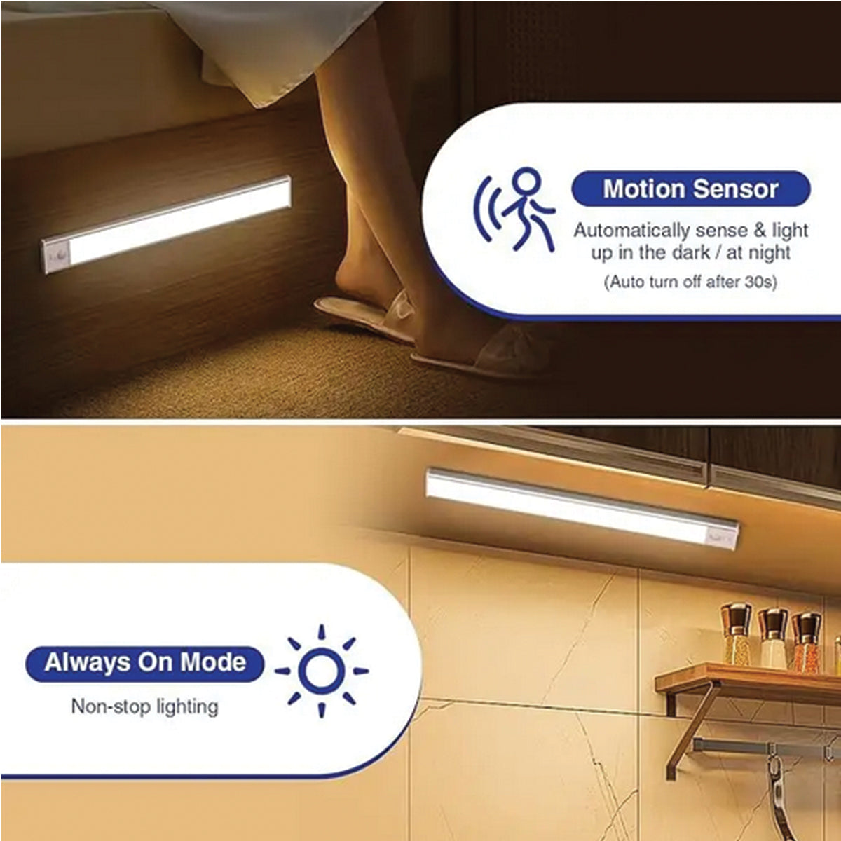 RECHARGEABLE SENSOR CABINET LAMP