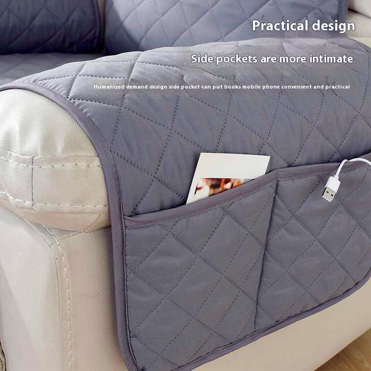 WATERPROOF RECLINER SOFA COVER WITH POCKET