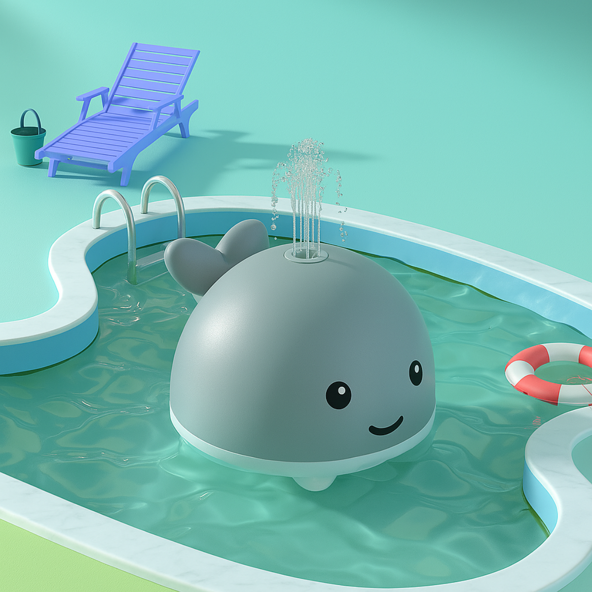 WHALE SPRAY WATER BATH TOY