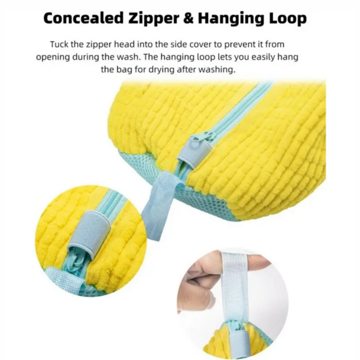 REUSABLE ZIPPER SHOE LAUNDRY BAG