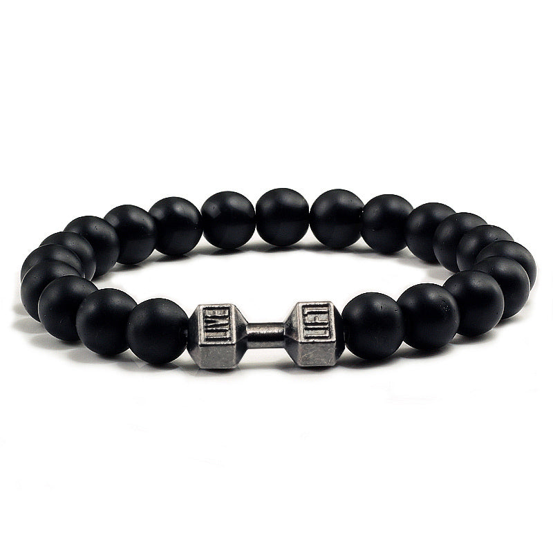 VOLCANIC STONE DUMBBELL BRACELET