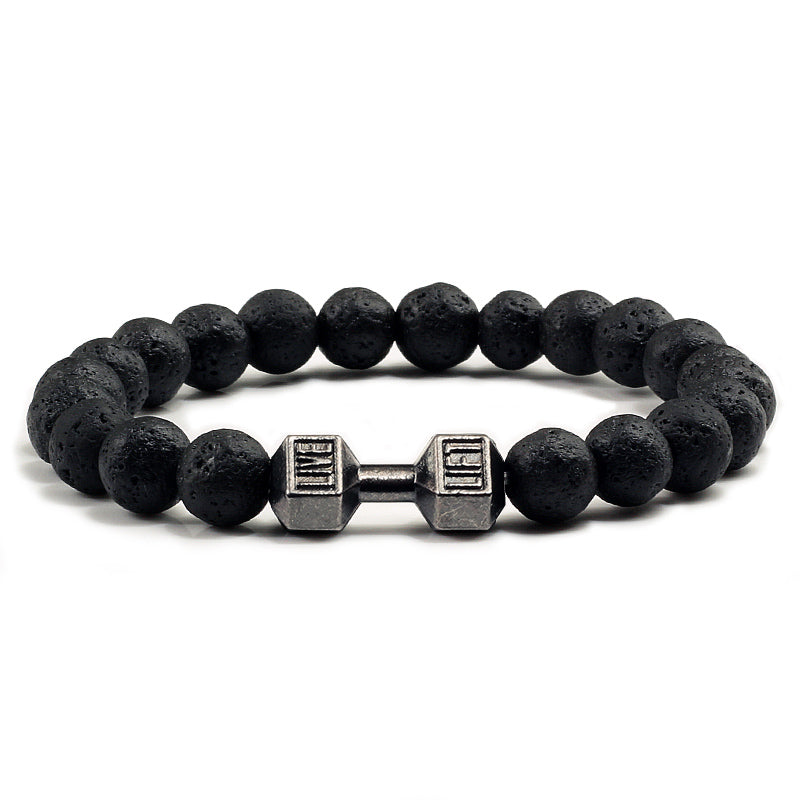 VOLCANIC STONE DUMBBELL BRACELET