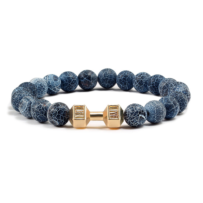 VOLCANIC STONE DUMBBELL BRACELET