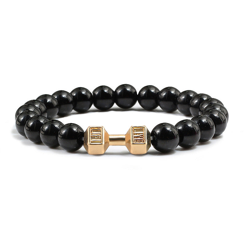 VOLCANIC STONE DUMBBELL BRACELET