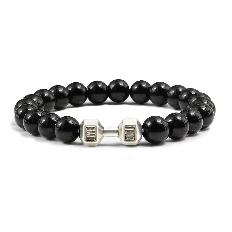 VOLCANIC STONE DUMBBELL BRACELET