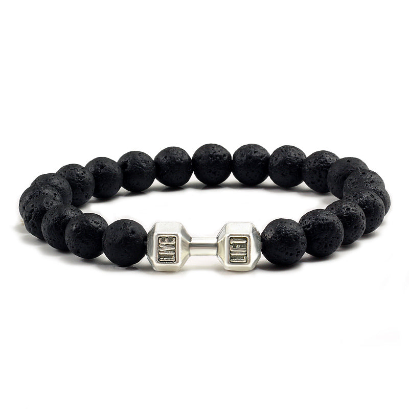 VOLCANIC STONE DUMBBELL BRACELET