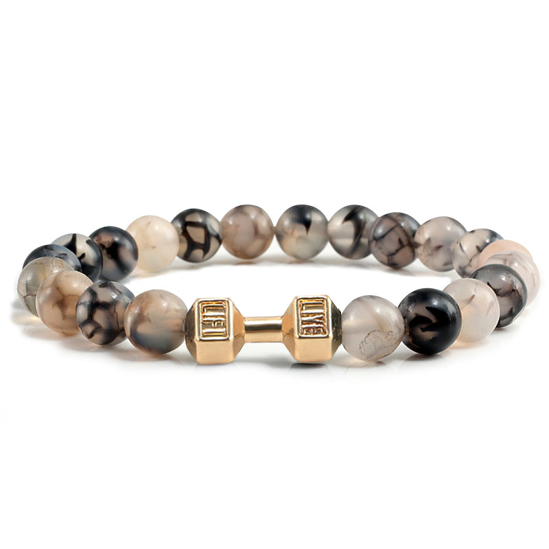 VOLCANIC STONE DUMBBELL BRACELET