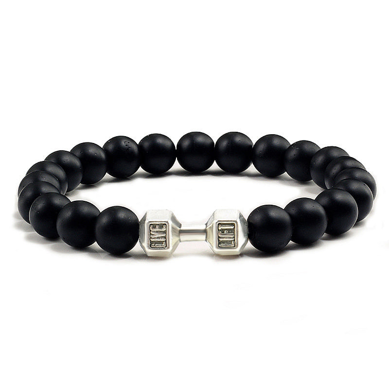 VOLCANIC STONE DUMBBELL BRACELET