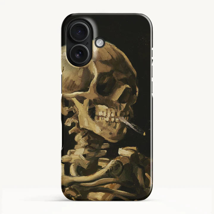 VAN GOGH SKELETON WITH BURNING CIGARETTE IPHONE CASE