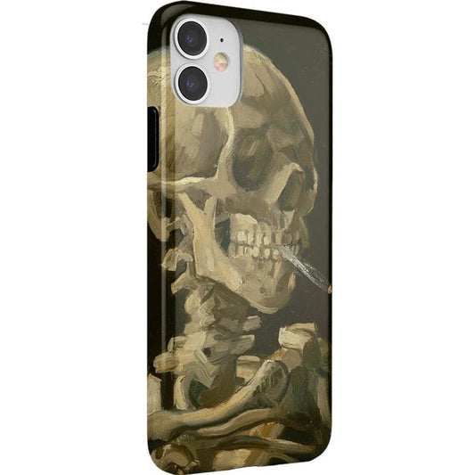 VAN GOGH SKELETON WITH BURNING CIGARETTE IPHONE CASE