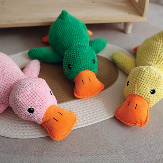 SQUEAKY PLUSH DUCK DOG TOY