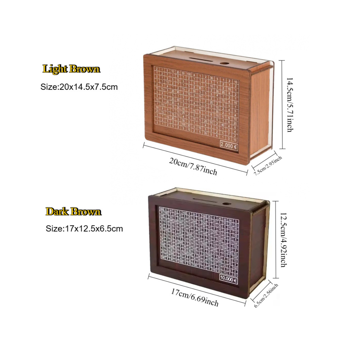 WOODEN PIGGYBANK WITH SAVINGS GOAL
