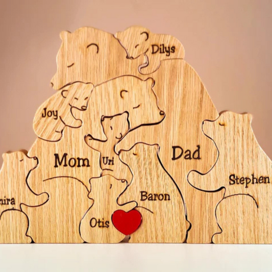 WOODEN BEAR FAMILY JIGSAW PUZZLE
