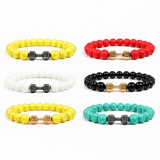 VOLCANIC STONE DUMBBELL BRACELET
