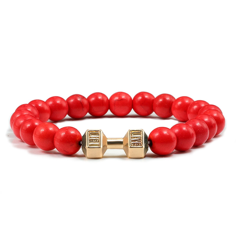 VOLCANIC STONE DUMBBELL BRACELET