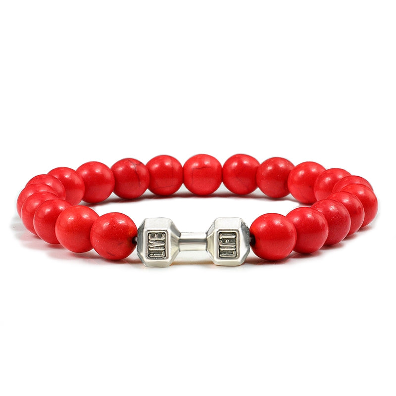 VOLCANIC STONE DUMBBELL BRACELET