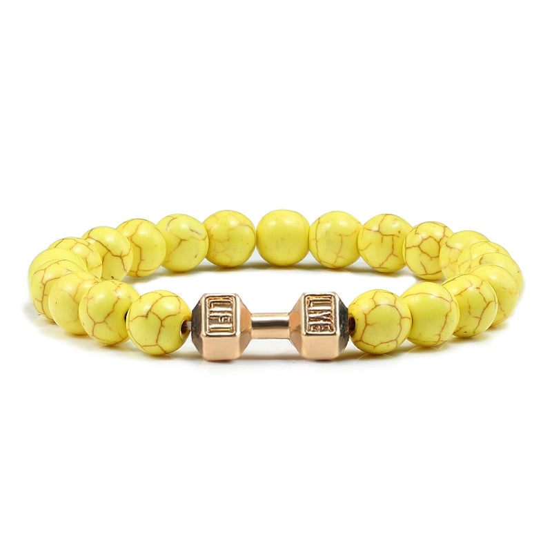 VOLCANIC STONE DUMBBELL BRACELET
