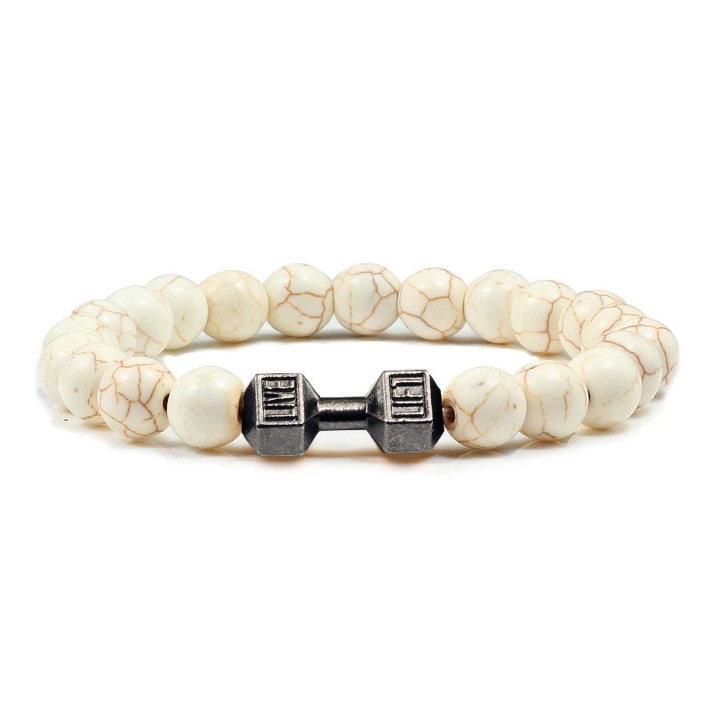 VOLCANIC STONE DUMBBELL BRACELET