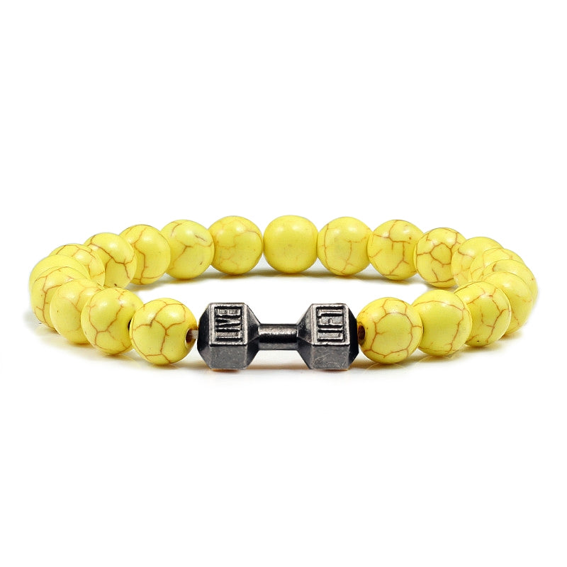 VOLCANIC STONE DUMBBELL BRACELET