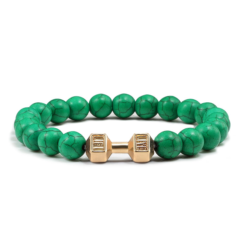 VOLCANIC STONE DUMBBELL BRACELET