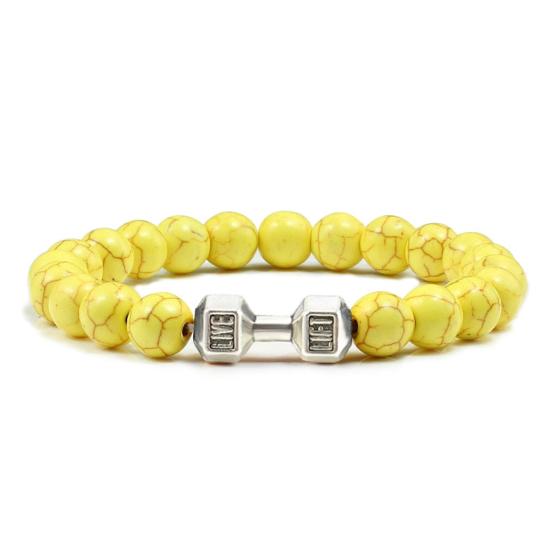 VOLCANIC STONE DUMBBELL BRACELET