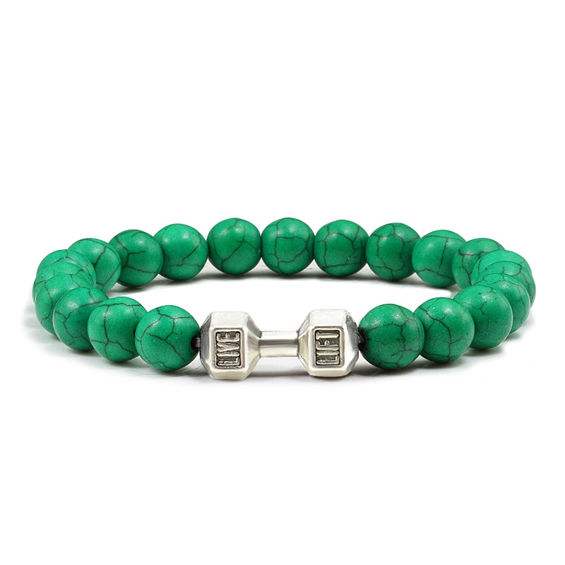 VOLCANIC STONE DUMBBELL BRACELET