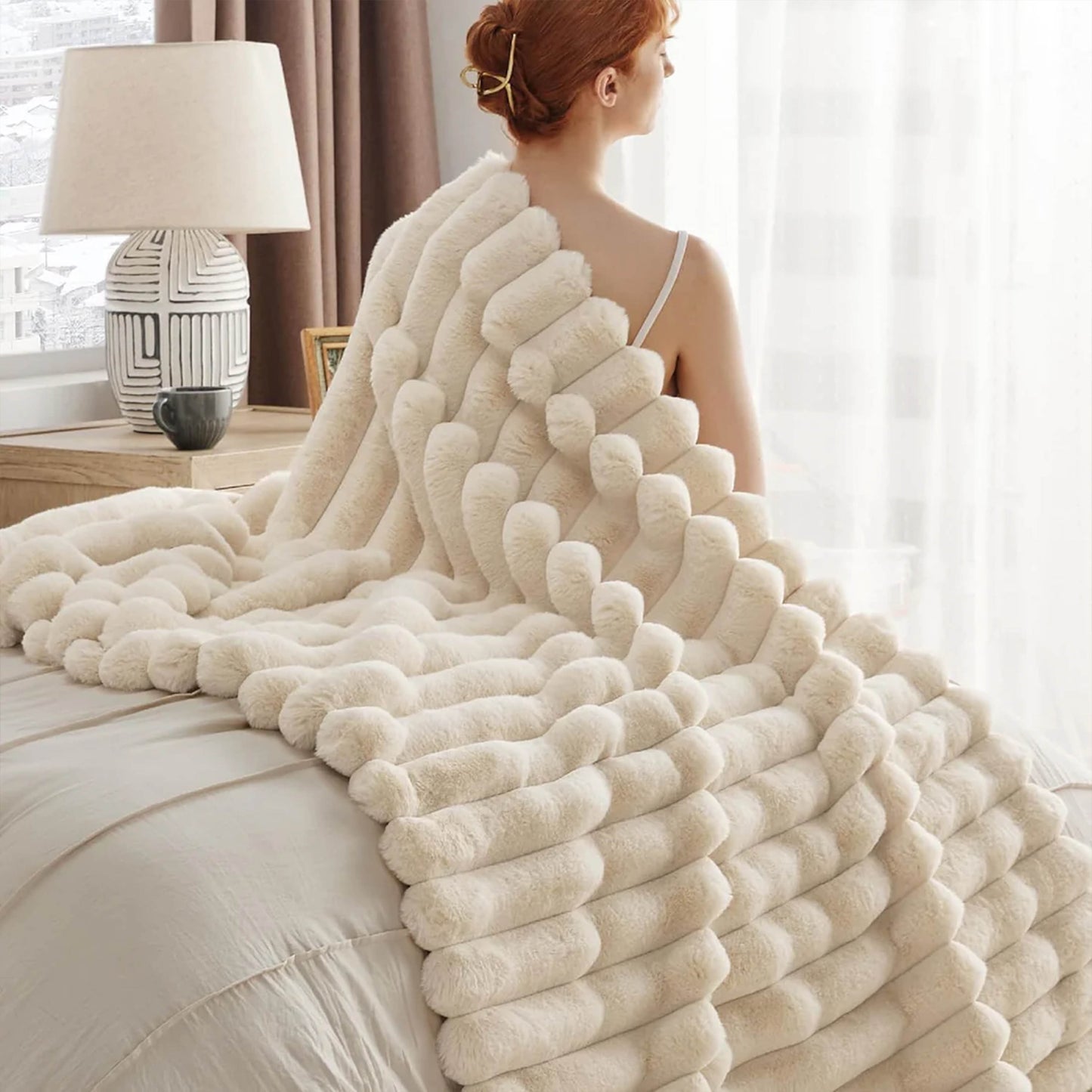 FUZZY FLANNEL THROW BLANKET