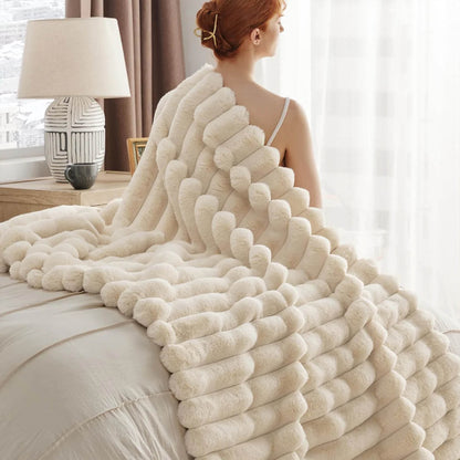 FUZZY FLANNEL THROW BLANKET