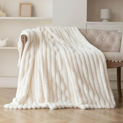 FUZZY FLANNEL THROW BLANKET