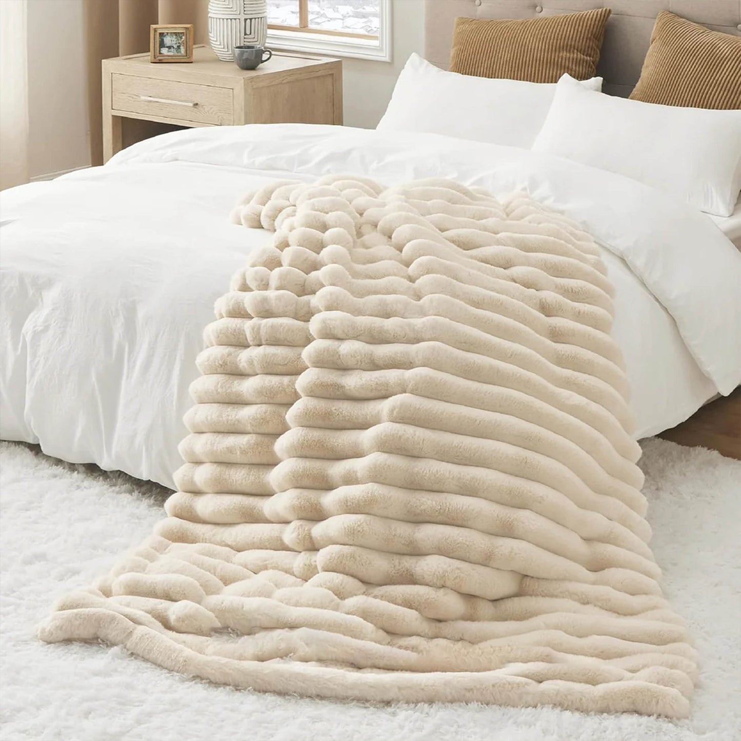 FUZZY FLANNEL THROW BLANKET