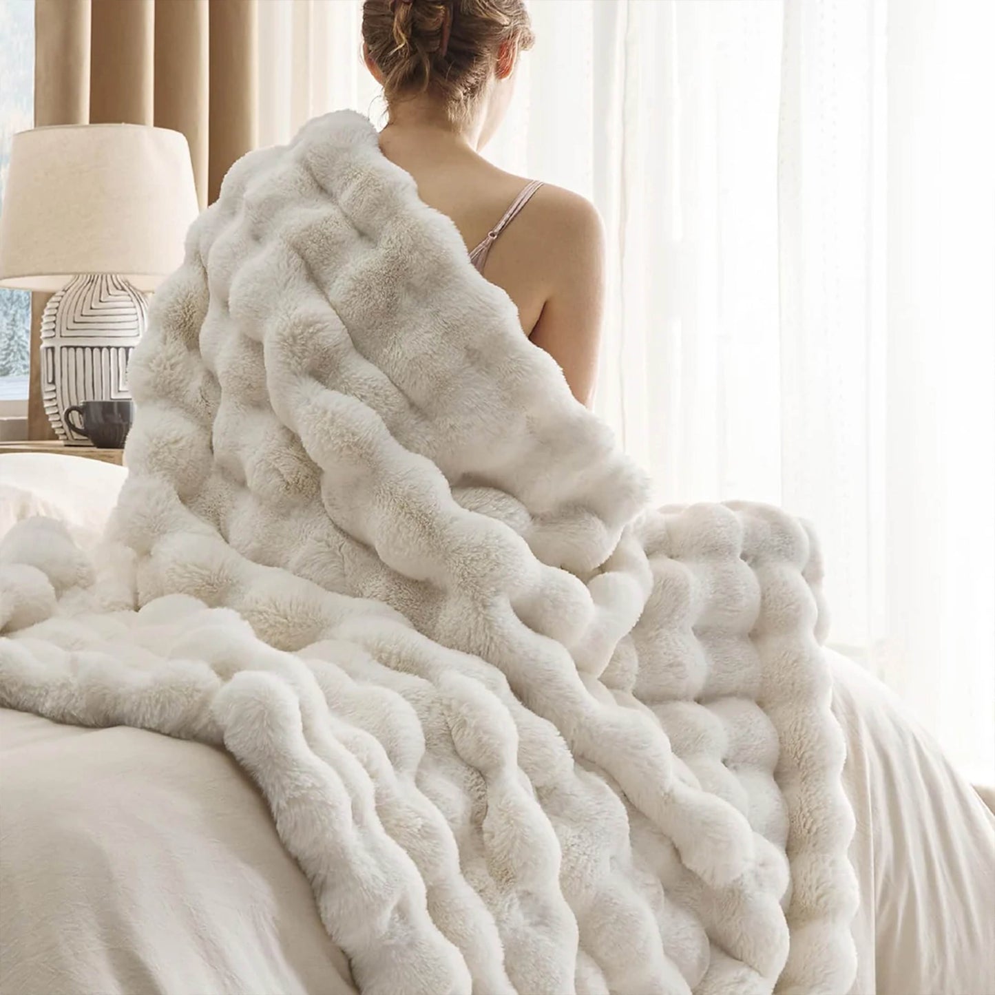 FUZZY FLANNEL THROW BLANKET