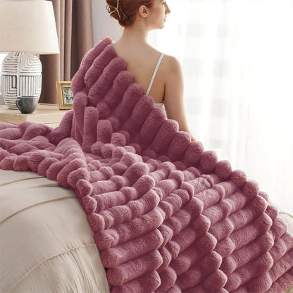 FUZZY FLANNEL THROW BLANKET