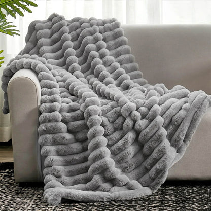 FUZZY FLANNEL THROW BLANKET