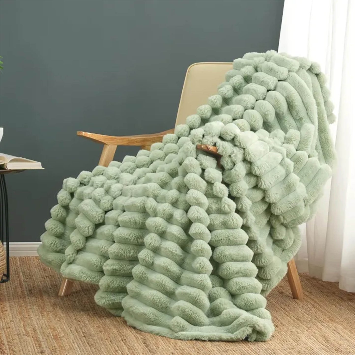 FUZZY FLANNEL THROW BLANKET